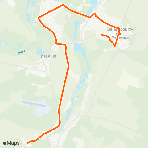 Île-de-France Mobilités Lycée A. Denis <> Baudelaire map