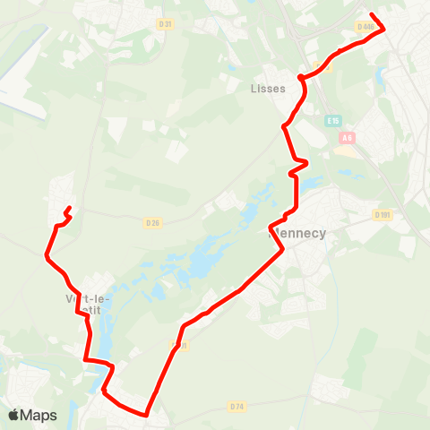 Île-de-France Mobilités Lycée <> Croix Boissée map