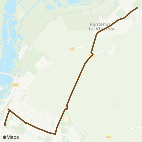 Île-de-France Mobilités Collège le Saussay <> Stade map