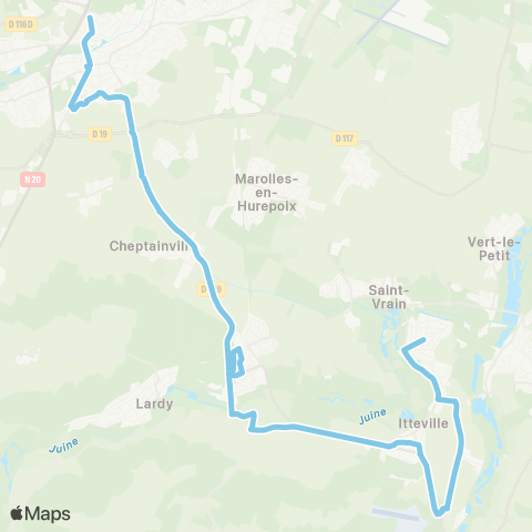 Île-de-France Mobilités La Montagne / Lycée Belmondo <> Le Domaine map