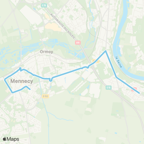 Île-de-France Mobilités Lycée Marie Laurencin <> Terminal David Douillet map