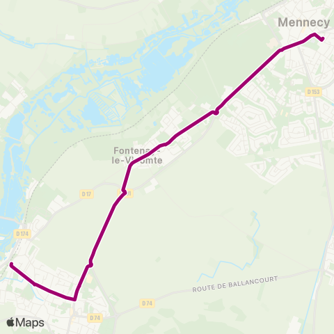 Île-de-France Mobilités Gare de Ballancourt <> Lycée Marie Laurencin map