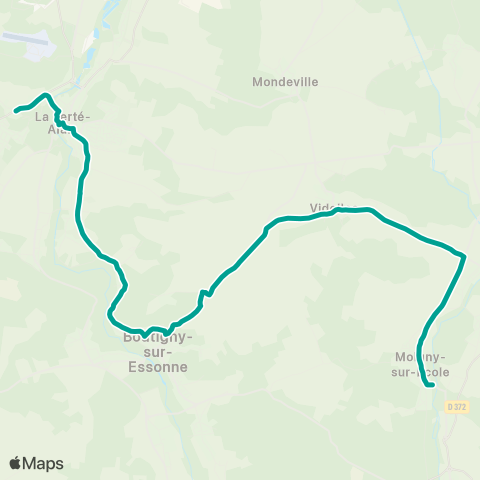 Île-de-France Mobilités Lycée A. Denis <> Le Lavoir map
