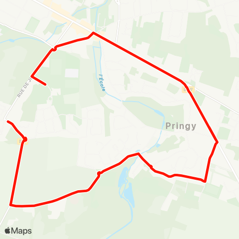 Île-de-France Mobilités Collège F. Villon <> Jonville map