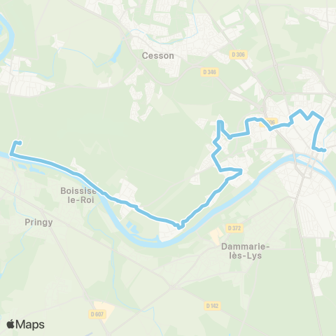 Île-de-France Mobilités Gare Routière Mail / Melun <> Ste Assise map