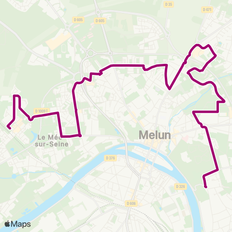 Île-de-France Mobilités Gare du Mée <> 14 juillet map