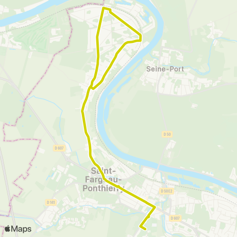 Île-de-France Mobilités Collège F. Villon <> Temploux map