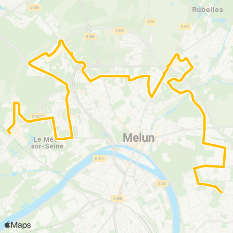 Île-de-France Mobilités Foch 11 novembre <> Gare du Mée map