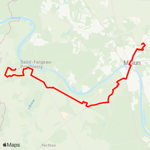 Île-de-France Mobilités Centre Commercial Rubelles <> Chamlys map