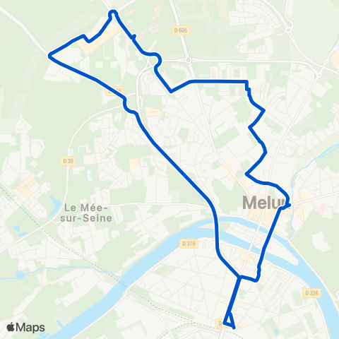 Île-de-France Mobilités Gare de Melun <> Gare de Melun map