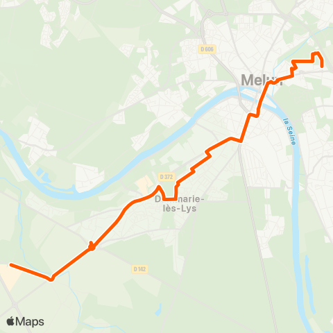 Île-de-France Mobilités Centre Commercial Almont <> Chamlys map