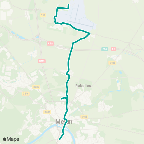 Île-de-France Mobilités Gare de Melun <> André Lenôtre map
