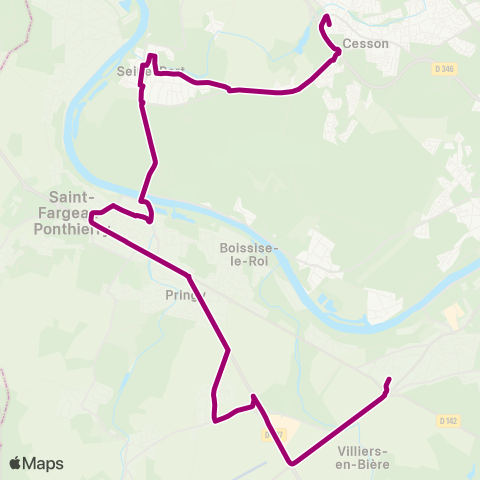 Île-de-France Mobilités Cesson Gare <> Chamlys map