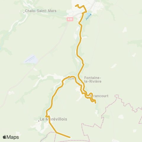 Île-de-France Mobilités Hlm Bas <> Saint Cyr la Rivière map