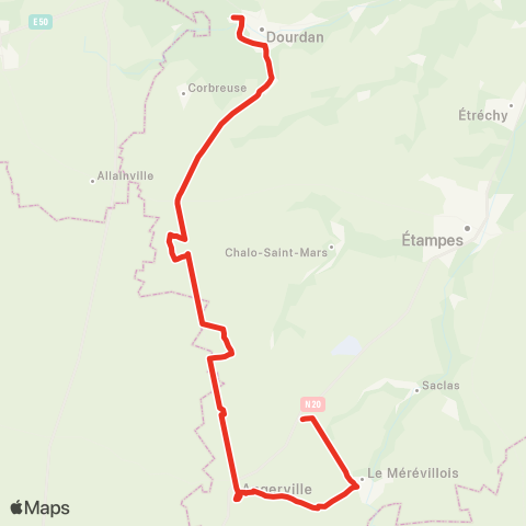 Île-de-France Mobilités Champ de Courses <> La Poste map
