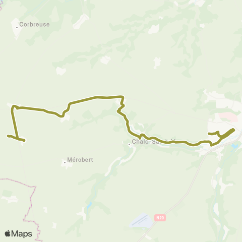 Île-de-France Mobilités Gare d'Étampes <> Paponville map