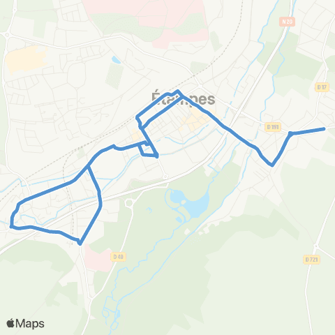 Île-de-France Mobilités Gare d'Étampes <> Gare d'Étampes map