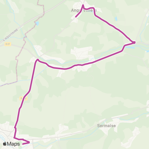 Île-de-France Mobilités Collège Émile Auvray <> Route du Val map