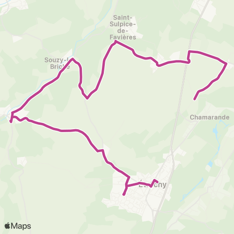Île-de-France Mobilités Gare d'Etrechy <> Route de Torfou map