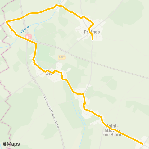 Île-de-France Mobilités Collège de Perthes <> Longues Raies map
