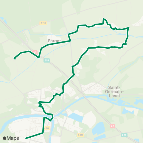Île-de-France Mobilités Bourg <> Gare de Montereau map