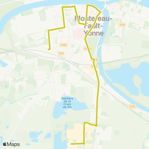 Île-de-France Mobilités Bréau / Cinéma <> Gare de Montereau map