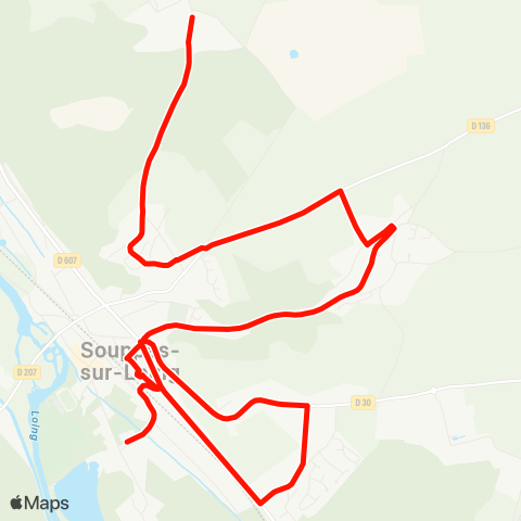 Île-de-France Mobilités Le Coudray <> Gare de Souppes-s/-Loing Dépose map