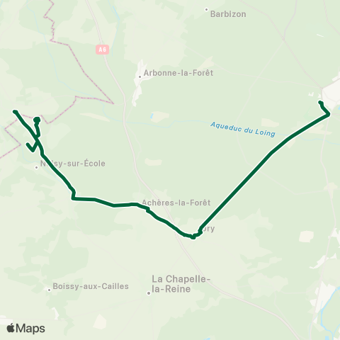 Île-de-France Mobilités Cour des Adieux <> Gare Routière map