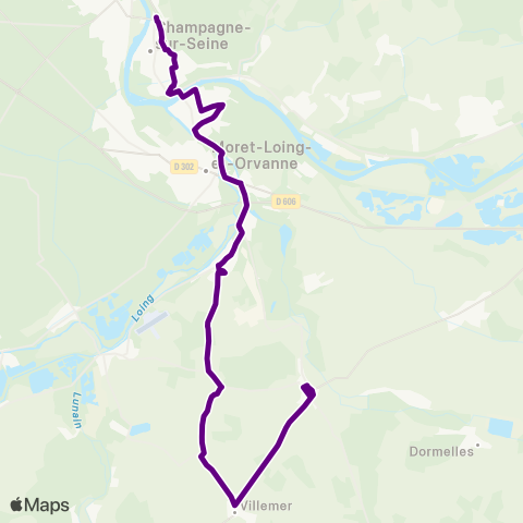 Île-de-France Mobilités Collège Fernand Gregh <> La Roche du Sault map