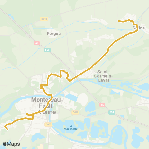 Île-de-France Mobilités Le Rôty <> Lycée Gustave Eiffel map