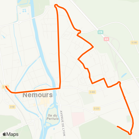 Île-de-France Mobilités Carrefour de l'Europe <> Gare Carnot map