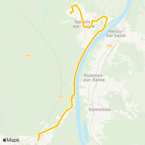 Île-de-France Mobilités Gare Routière Quai 4 <> La Brunette map