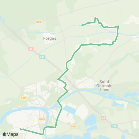 Île-de-France Mobilités La Morelle <> Gare de Montereau map