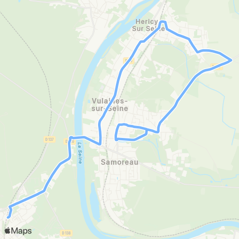 Île-de-France Mobilités Gare rout. Quai 3 <> Moulin À Vent / Route de Machault map