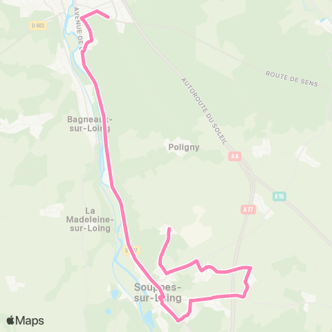 Île-de-France Mobilités Cité Scolaire <> Cité Bellevue map