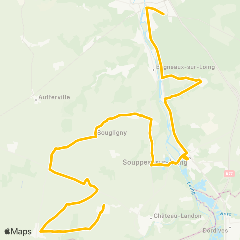 Île-de-France Mobilités Cité Scolaire <> Mézinville map