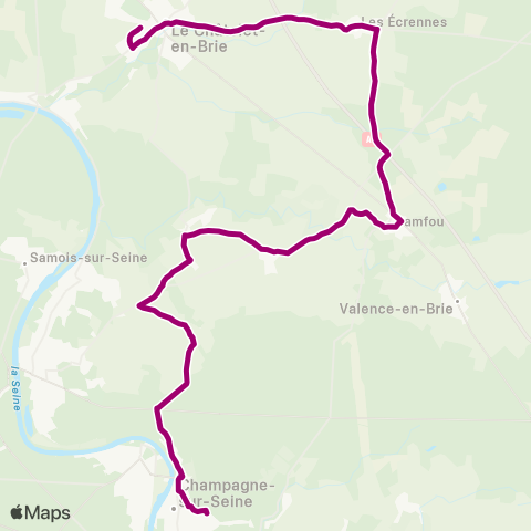 Île-de-France Mobilités Ctre comm. <> Collège Fernand Gregh map