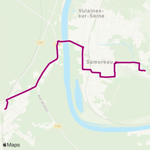 Île-de-France Mobilités ZA Bernache <> Gare Routière Arrivée map