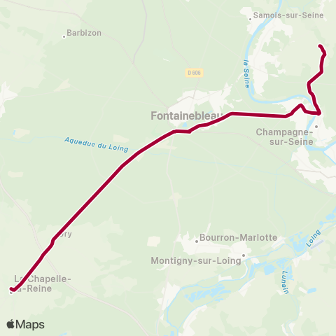 Île-de-France Mobilités Lycée Fontaineroux <> Gare Routière map