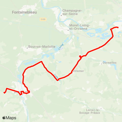 Île-de-France Mobilités Lycée Flora Tristan <> Puiselet map