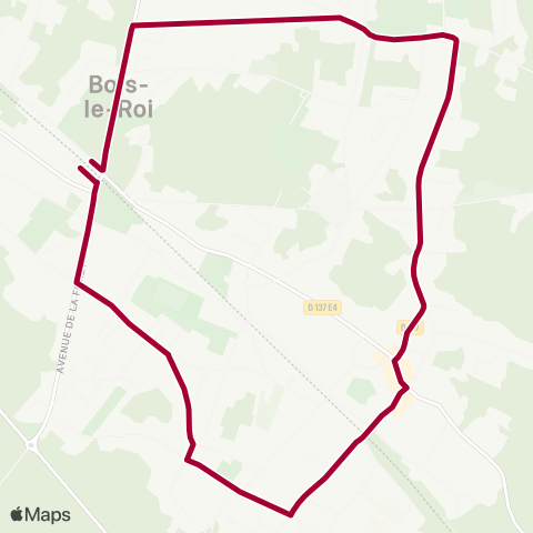 Île-de-France Mobilités Gare de Bois le Roi <> Gare de Bois le Roi map