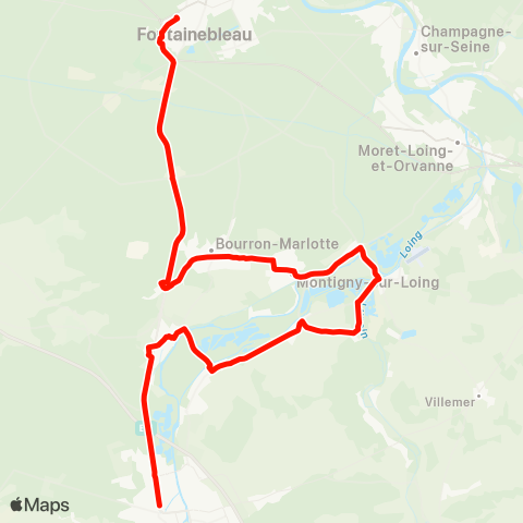 Île-de-France Mobilités François 1er <> Gare Carnot map