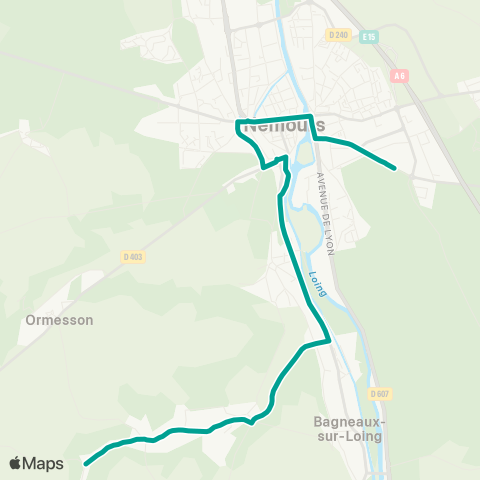 Île-de-France Mobilités Gare Foljuif <> Laveaux map