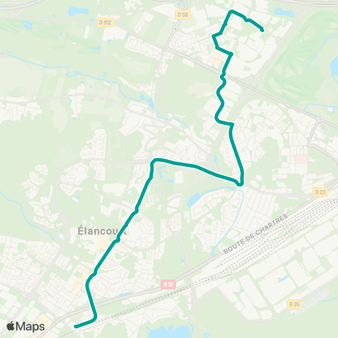 Île-de-France Mobilités La Verrière Gare / Quai d <> Pissaloup map