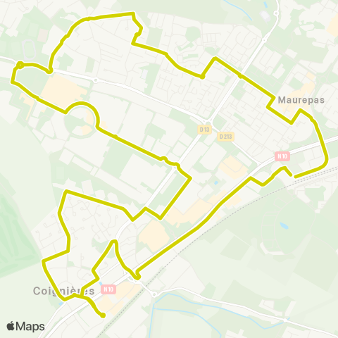 Île-de-France Mobilités La Verrière Gare / Quai A <> La Verrière Gare map
