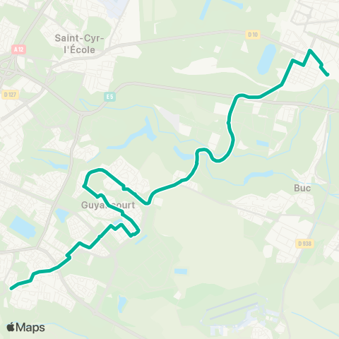 Île-de-France Mobilités Chamfleury <> Versailles Chantiers Gare / Quai B map