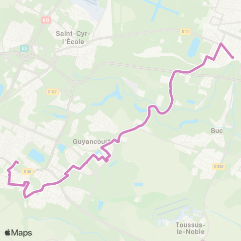 Île-de-France Mobilités Chamfleury <> Versailles Chantiers Gare / Quai B map