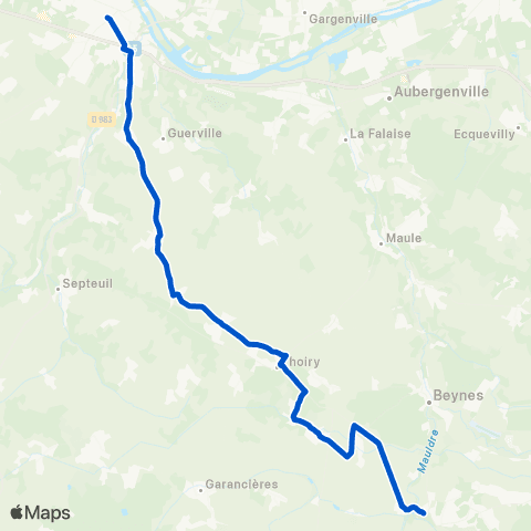 Île-de-France Mobilités Lycée Viollet le Duc / Gare rout. <> Pl. Bieuville map