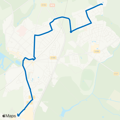 Île-de-France Mobilités Marcel Dassault <> Clairbois map