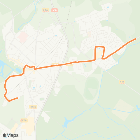 Île-de-France Mobilités Le Cerrsy <> Collège Racinay map